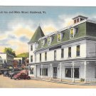 Vermont Hardwick Inn and Main Street Vintage Tichnor Linen Postcard