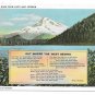 Oregon Lost Lake Mt Hood Arthur Chapman Western Poem Vintage Postcard