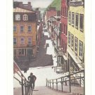 Canada Petite Rue Champlain Quebec Lorenzo Audet Vintage Postcard