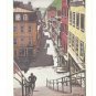Canada Petite Rue Champlain Quebec Lorenzo Audet Vintage Postcard