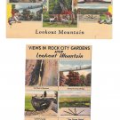 Lookout Mountain Rock City Gardens Multiview TN GA 2 Vintage Linen Postcards