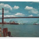 MI Detroit River Ambassador Bridge Windsor Ontario Fishing Lucy Gridley Postcard