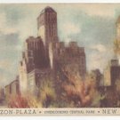 NY Barbizon Plaza Hotel New York City Overlooking Central Park Vintage Postcard