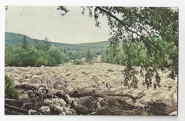 Berks County PA Blue Rocks River of Glacial Rocks Vintage Postcard
