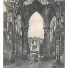 WWII France  Nordfrankreich Abbey Ruins Vintage German Postcard