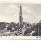 Germany Karlsruhe Church Bernharduskirche Durlacher Tor Trolley Vintage Postcard