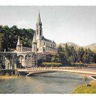 France Lourdes Cathedral Basilique et Gave Bridge River Vtg IRIS Postcard France Lourdes Cathedral Basilique et Gave Bridge River Vtg IRIS Postcard