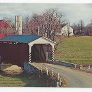 PA Covered Bridge Landis Mill Conestoga Creek Vtg Lancaster County Postcard