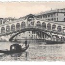 Italy Venezia Ponte di Rialto Gondola Canal Bridge Vintage Venice Postcard