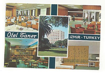 Turkey Izmir Hotel Taner Multiview Vintage 4X6 Postcard