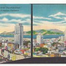 CA San Francisco View from Top of the Mark 1953 Vintage Linen Postcard CA San Francisco View from Top of the Mark 1953 Vintage Linen Postcard