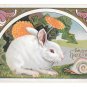 Easter Greetings Advertising LM Goldberg Wines NY Art Nouveau Embossed Rabbit Postcard