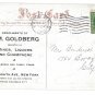 Easter Greetings Advertising LM Goldberg Wines NY Art Nouveau Embossed Rabbit Postcard