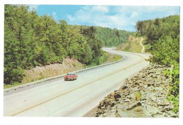 PA Turnpike Carbon County NE Extension Pennsylvania Vintage HOJO Postcard