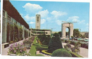 Ontario Canada Rainbow Bridge Formal Garden Carilon Niagara Falls Vintage Postcard