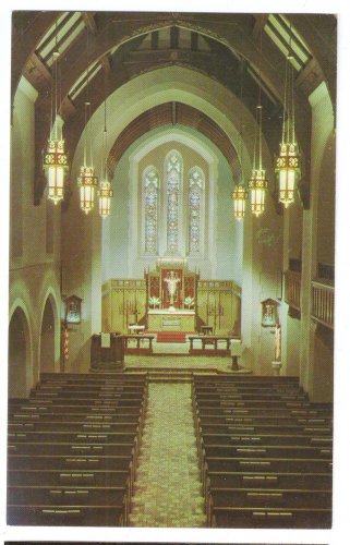 Fond du Lac WI Interior Immanuel Trinity Lutheran Church Vintage Postcard