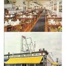 Simms Sea Food Restaurant Dual View Ocean City NJ Boardwalk Vintage Postcard