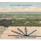 TN Rock City Tennessee Garden See Seven States Lookout Mountain Vintage Linen Postcar