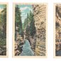 Adirondack Mountains Ausable River Chasm NY 3 Different Views 77 79 83 Linen Postcards