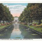 Fairmount Park Philadelphia PA Horticultural Hall  Lily Pond Vintage Postcard