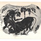 Greek Vase Hercules Overpowering Cretan Bull Metropolitan Museum of Art Vintage Postcard Greek Vase Hercules Overpowering Cretan Bull Metropolitan Museum of Art Vintage Postcard