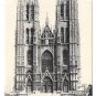 Brussels Bellgium Cathedral Sainte Gudule & Michael VintageLagaert Postcard