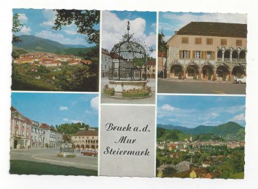 Austria Styria Bruck an Der Mur Steiermark Vintage Multiview 4X6 Postcard