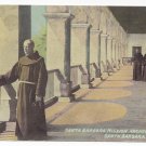 Santa Barbara California Mission Arches Monks Corridor Vintage MFBerkey Postcard Santa Barbara California Mission Arches Monks Corridor Vintage MFBerkey Postcard