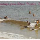 Greetings From Stone Harbor NJ Surfers Vintage Tichnor Postcard