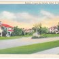 Fort Benning Georgia Rainbow Ave Infantry School Military Vintage linen Postcard