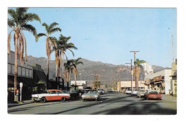 Carpenteria CA Street View Looking Northeast on Linden Ave Vintage Mike Roberts Postcard