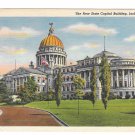 Jackson Mississippi MS New State Capitol Building Vintage Curteich Linen Postcard