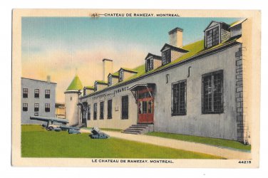 Canada Chateau De Ramezay Montreal Vintage Linen Postcard