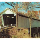 Old Covered Bridge over Sugar Creek Darlington IN Vintage Indiana Postcard