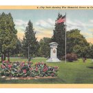 Havre De Grace MD War Memorial City Park Vintage Linen Postcard