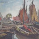 Netherlands Holland Volendam Fishing Sail Boats Vintage Nenke Ostermier Postcard
