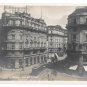 Roma Italy RPPC Via del Tritone Trolley Cars Trams Vtg Real Photo Postcard