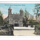 Plymouth Church Coconut Cocoanut Nut Grove Florida Car Auto Vintage EC Kropp Postcard Plymouth Church Coconut Cocoanut Nut Grove Florida Car Auto Vintage EC Kropp Postcard