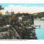 Mohonk Lake NY Swiss Village Bathing Point 1935 Vintage Postcard