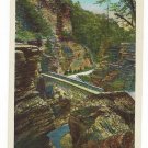 Watlkns Glen NY Sentry Bridge Upper Entrance to Tunnel Finger Lakes Vintage Postcard