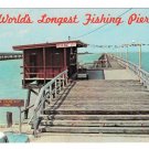 TX Port Lavaca Causeway State Park Worlds Longest Fishing Pier Vtg Postcard