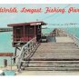 TX Port Lavaca Causeway State Park Worlds Longest Fishing Pier Vtg Postcard