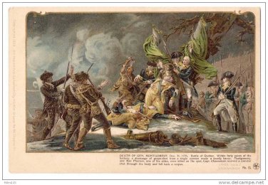 Patriotic Postcard Colonial Heroes #15 Death of Montgomery Lange Schwalbach PMC