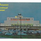 San Francisco International Airport Terminal Building Night Mike Roberts Vintage Postcard