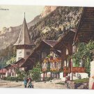 Switzerland Meiringen Dorfstrasse Town Scene Vintage Tinted Postcard c 1910 Switzerland Meiringen Dorfstrasse Town Scene Vintage Tinted Postcard c 1910