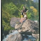 Switzerland Family Traditional Dress Costume Color Photochrom Photoglob Postcard Switzerland Family Traditional Dress Costume Color Photochrom Photoglob Postcard