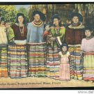 FL Seminole Indians Tropical Hobbyland Miami Florida Postcard Linen Tichnor