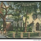 FL Trinity Episcopal Church St Augustine Florida Curteich Linen Postcard Posted 1954 FL Trinity Episcopal Church St Augustine Florida Curteich Linen Postcard Posted 1954