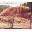 WY Yellowstone National Park Orange Geyser Vtg H H Tammen Wyoming Postcard