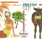 I'm suntanning in Florida while you're Freezing your A__ off Vintage humor Postcard
